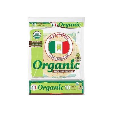 La Banderita Organic Flour | 6" Tortillas | 10 Count | 4 Pack | 11.29 oz