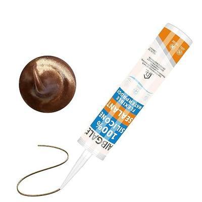 Multiple Antique Bronze RTV Silicone Caulk, 100% Silicone Sealant Waterproof, Shrink Crack Proof Caulking for Bath, Patio Furniture, Kitchen, Door and Window Hardware, 10.1 Oz (Antique Bronze)