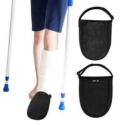 SPRING SEAON Cast Sock Cover for Foot Auli Velvet for Men Women,1 Pcs Black | Soft Warm Toe Protector with Non-Slip Bottom, Adjustable Closure, Ideal for Foot Surgery Recovery