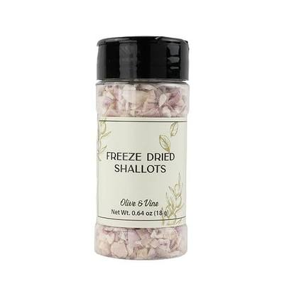 Olive & Vine Freeze Dried Shallots, Subtle Sweetness, For Sauces & Dressings, Rich Tradition, Authentic Taste, For Global Recipes (0.64 Ounce, Shallot)