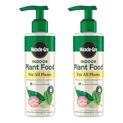 Miracle-Gro Indoor Plant Food for All Plants, 8 fl. oz. (2-Pack) | Liquid Plant Food for Houseplants, Flowers, Vegetables, Herbs, and More