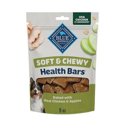 Blue Buffalo Health Bars Chicken & Apples Soft & Chewy Treats, 9 oz | Supports Healthy Digestion, Soft-Baked Texture, No Chicken By-Product, Corn, Wheat, or Soy