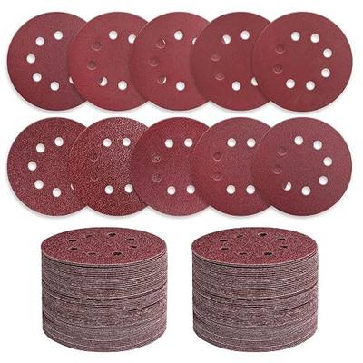 170 PCS 5 Inch 8-Hole Sanding Discs, Round Hook and Loop | For Random Orbital Sander, 40 60 80 120 150 220 320 400 600 800 Grits, Sandpaper Assortment Pack