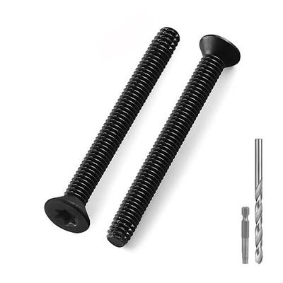 Craedli 5/16-18 x 2-1/2" Trailer Deck Screws,Flat Head Floorboard Screws, Type F, (Star - Six Lobe - Torx Drive), Black Phosphate Finish, Countersunk,Pre-Drilling Required(100pcs)