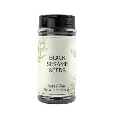 Olive & Vine Black Sesame Seeds, Nutty Flavor, For Baking & Asian Cuisine, Rich Tradition, Authentic Taste, For Global Recipes (9.6 Ounce)