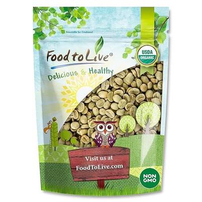 Food to Live Organic Colombian Huila Arabica Green Coffee Beans, 2.5 Pounds – Whole, Unroasted, Washed Bean. Single Origin. Fresh Crop. No-GMO, Vegan, Bulk