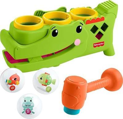 Fisher-Price Sit & Tap Rolligator, Baby Toy | Crawling Activity, Pounding Hammer & 3 Balls, Developmental Play for Infants Ages 9+ Months