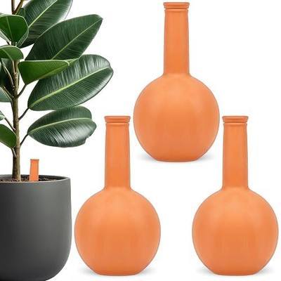 30 oz Terracotta Plant Watering Globes(3Packs), Self-Watering Clay Irrigation Device, Automatic Slow-Release Watering for Indoor & Outdoor Plants, Up to 2 Weeks, for Vacations & Large Potted Plants