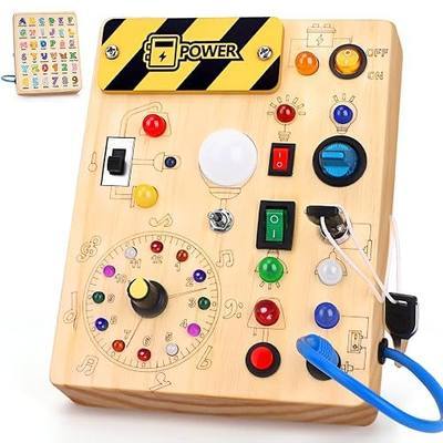 Konijiwa Busy Board - Montessori Toys for 1-3 Years Old Boys & Girls | Sensory Toys for Kids with Autism | Toddlers Learning Activity for Early Development (Busy Board v2)