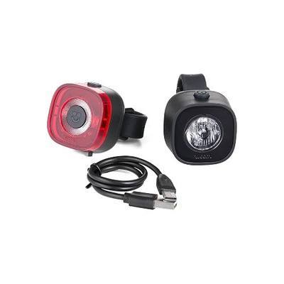 woom Beam Bike Lights, Front & Rear Kids’ Bicycle Light Set, USB-C Rechargeable, Tool-Free Mount, IPX4 Weather-Resistant, Auto Shut-Off Feature
