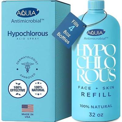 Hypochlorous Acid Spray for Face and Skin; Facial Cleanser | 32oz Refill Face Mist Hypochlorous Acid Spray for Skin, Acne, Rash, Eczema, Wound | Antimicrobial Facial Cleanser Acne Mist; Smart Skincare