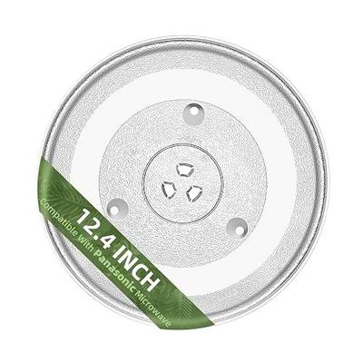 12.4" Microwave Turntable Plate for Panasonic Microwave Compatible with Part # A06015690QP A06014830AP 9KL50000001006 12 3/8 inch Panasonic Microwave Glass Plate