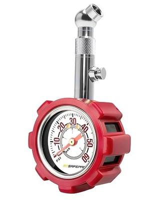 ATsafepro Tire Pressure Gauge, 5-60 PSI, ANSI B40.1 Certified, Extended 360° Swivel Head, Hold & Bleed Button, Dual Guard,Tire Gauges Fit for Cars and Motorcycles - Compact & Battery-Free