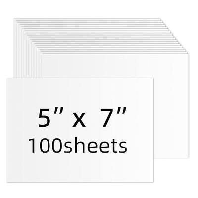 White Cardstock 5x7, 100 Pack Heavyweight 74lb / 200GSM Cardstock Paper | Blank Card Stock for Printer, Invitations, Greeting Cards, Postcards, Wedding Invitations, DIY Crafts
