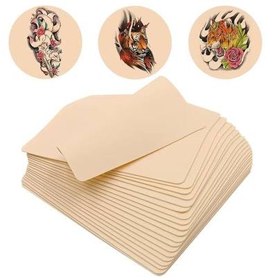 Pack of 12 Artificial Skin Tattoo Practice Skin 15 x 20 cm Tattoo Skin for Practising Silicone Fake Skin for Beginners and Artists