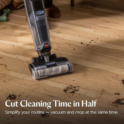 BISSELL CrossWave Edge Cordless Wet Dry Vacuum with Edge Cleaning, Tangle-Free Pet Hair Brush Roll, FreshStart Filter, and Storage & Rinse Tray Included, 4329F