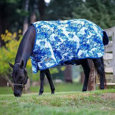 Jeffers Expression 1200 Denier Standard Neck Turnout Sheet, 81" - 0g Lightweight Waterproof Horse Blanket, Breathable Outdoor Rug with Straps, Gussets, Tail Flap, Adjustable Fit - Equestrian Toile