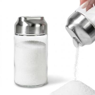 Aelga 12 oz Borosilicate Glass Sugar Dispenser with Flip-Top Pour Spout | Cheese Dispenser Shaker Sugar Container for Spices & Seasonings, Perfect for Coffee Bar, Tea, Baking & Kitchen Use