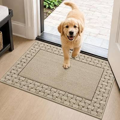 Dirt Trapper Door Mats 20x32in, Non-Slip Entryway Rugs, Beige | Low-Profile Doormat Indoor Entrance Washable, Dirt Resist and Absorbent Floor Mats for Welcome Front Back Door, Laundry