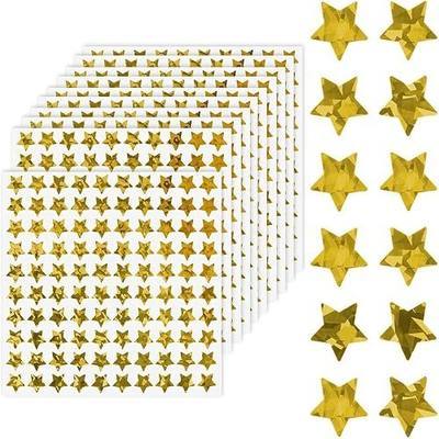 1000 PCS Star Stickers, 1in Sparkly Holographic Stickers, Rewards Metallic Glitter Gold Star Stickers, Foil Star Stickers for Behavior Chart, Student Planner, School Classroom Teacher Supplies, DIY