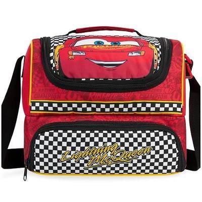 Get Trend Disney Cars Lightning McQueen Boys Insulated Lunch Bag | Dual Compartment Snack Bag for Kids, Reusable Cooler Bag with Handle and Straps for School, Picnic, Gifts for Boys