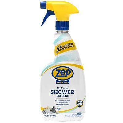 Zep Home Pro No Rinse Shower Defense, 32 Fl Oz Spray - R61006 - Streak-Free Shine, Serene Spa Fragrance, 5X Better Surface Protection
