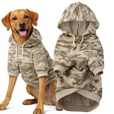 Pet Passion Rocky II - The Extra Comfy Hoodie, Organic Cotton and Recycled Poly Dog Hoodie Pet Coat Sweater for Small, Medium, Large Dogs, Sage Camo, X-Large (55-80 lbs)