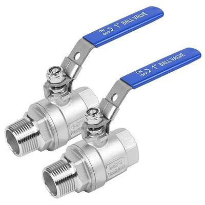 2 Pack 1" Full Port Ball Valve NPT Male x Female 304 Stainless Steel Heavy Duty 1000 WOG Shut Off Valve with Locking Device (1 Inch)