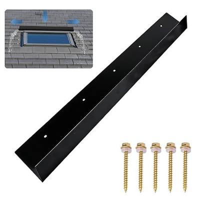 Rain Diverter for Roof, 1 pcs Roof Rain Diverter for Shingle Roof | 3.2ft Galvanized Steel Rain Water Diverter for Roof Chimneys, Doorways, Windows and Roof Vents (Black)