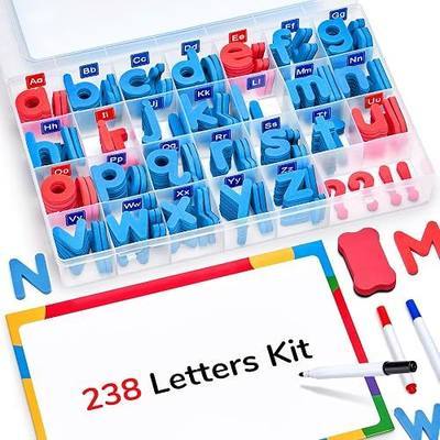 JoyCat Magnetic Letters Kit 238PCS, Double-Sided Magnet Board, Fridge ABC