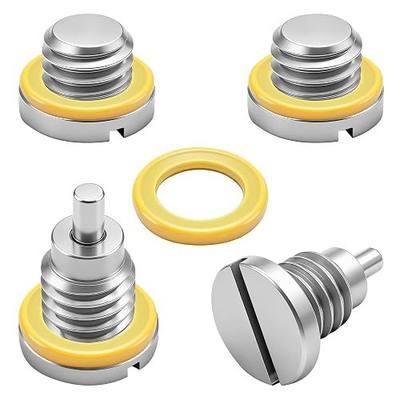 4 Pcs Lower Unit Oil Drain Plug for Mercury MerCruiser Outboard Engine Gear Case, Marine Lower Unit Drain Plug for 3/8-16 Magnetic and Non-Magnetic Screws with Gaskets Replaces 79953Q04 & 8M0058389