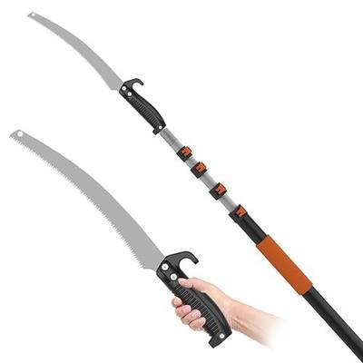 SISUPASSIE 26FT Reach Pole Saw for Tree Trimming, Telescoping Tree Pruner Extendable with 5-20FT Extension Pole, Manual Saw for Garden, Patios, Yard