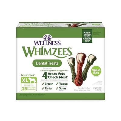 Wellness WHIMZEES Value Pack Natural Dog Dental Treat, Chews, Freshens Breath, Extra-Large Size, 64 oz Box, 15 Count