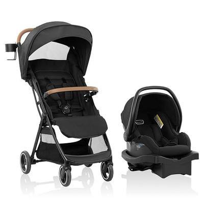 Evenflo Otto+ Travel System w/LiteMax Infant Car Seat, Light Weight, One Hand Gravity Fold (Chia Black)