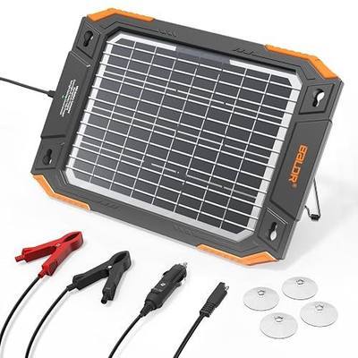 BALDR Upgraded 13W Solar Battery Trickle Charger Maintainer 12V Portable Waterproof Solar Panel Trickle Charging Kit for Car Automotive Boat Marine RV