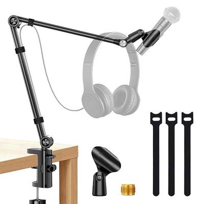 UBeesize Microphone Boom Arm, Aluminum Alloy Mic Arm Stand for Blue Yeti, HyperX QuadCast, Shure SM7B and Other Mic, 360° Rotatable Head Mic Arm Desk Mount with 3/8" to 5/8" Adapter for Podcast Gaming