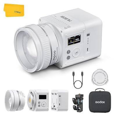 Godox ML80Bi COB Video Light w/95Wh Detachable Battery, Brighter Bi-Color Led Video Light 29600lux@5600K 1m, CRI 96, 2800K-6500K,11FX, Dimming 0%~100%, Portable Continuous Output Lighting Photography