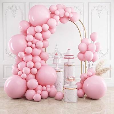 RUBFAC 154pcs Pastel Pink Balloons Different Sizes 18 12 10 5 Inches for Garland Arch, Light Pink Balloon for Mother's Day Birthday Valentine's Day Baby Shower Gender Reveal Wedding Party Decoration