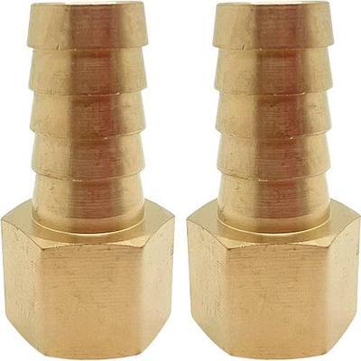 2PCS Brass Hose Fittings 3/8" NPT Female to 1/2" Barb Adapter for Air Fuel Oil Line by CX WONDERLAND