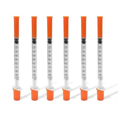 30 Pack U-100 Syringes with Needle, 1ml 30G 5/16" 8mm Syringe, Individually Sealed Packaging