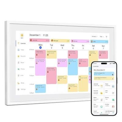 Dragon Touch 15.6 inch Digital Calendar Chore Chart – Interactive Touchscreen, Smart Family Planner, Digital Picture Frame Best Gifts for Christmas, Wedding, Mom