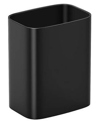 Cesun 3.4 Gallon Bathroom Trash Can, Small Office Garbage Can, Slim Metal Waste Basket for Bedroom, Dorm, Toilet, Near Desk, Under Sink, RV (Black)