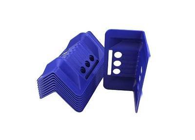 JUCHEN Flatbed Edge Protector,Cargo Corner Protector.(10Packs) | V-Shaped Protective Corner Guards,Protects Cargo Edges from Wear & Tear.Blue