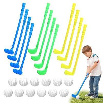 24 Pcs Plastic Mini Golf Clubs for Toddlers, Kids Golf Birthday Party Favors, Kids Clubs and Balls Toy Set, Toddlers Outdoor Indoor Lawn Sports for Boys Girls Party Supplies(Classic)