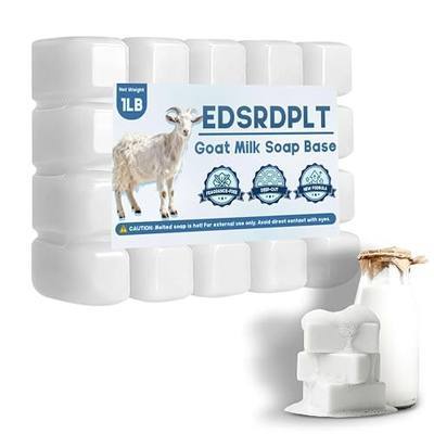 1 lb Unscented Glycerin Soap Base – Melt and Pour Soap Base for DIY Crafting, Easy Cut, Smooth Melt & Clean Pour (Goat Milk, 1 Pound)