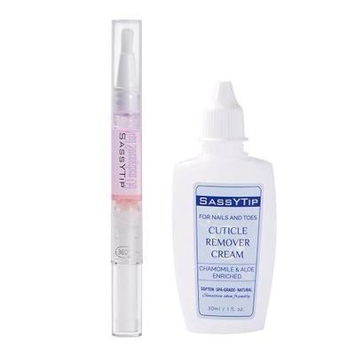 Dynamic Duo: 15-Second Cuticle Remover Gel + Strengthening Nail Oil Pen. Get Salon-Perfect Nails at Home! Save with This Bundle. (Gel+Rose)