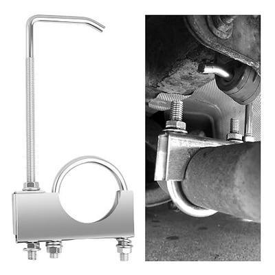 2.5 Inch Exhaust Hangers with Exhaust Clamp,Adjustable Exhausts Pipe Hangers Muffler Hanger for Vibration Damping & Fixing of Muffler Pipe,Universal Exhausts Hanger Bracket