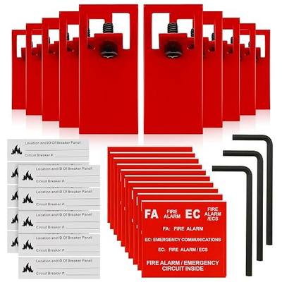 Fire Alarm Breaker Lockout Kit (10-Set) - Red Heavy Duty Metal | ELOCK-FA Fire Alarm Lock, E-Series Circuit Breaker Lockout, Anti-Accidental Shutdown, Home & Industrial Use