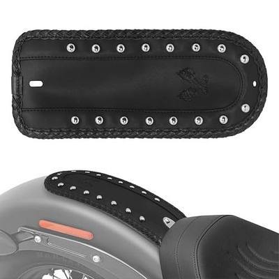 Rear Seat Fender Bib Cover for Harley Softail Sport Glide 2018-2020 | PU Leather Rivet, for Fat Bob Heritage Classic Slim