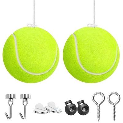 Garage Parking Aid with Magnetic & Screw Hooks, 2 Pack Tennis Ball Parking Assist System, Adjustable Garage Stopper for Parking Car, Easy Install Ceiling Parking Guide